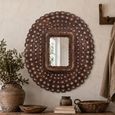 Peacock Wall Mirror - Large - Ornate Design - Bronze - Metal - 115cm x 145cm