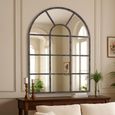 Roanne Window Mirror - Arch - Grey - Metal - 102cm x 152cm