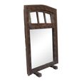Carved Standing Mirror - Dark Wood - Wooden - 76cm x 105cm