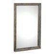 Distressed Wall Mirror - Weathered Grey - Teak Wood - 76cm x 122cm