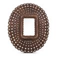 Peacock Wall Mirror - Ornate Design - Bronze - Metal - 84cm x 102cm