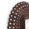 Peacock Wall Mirror - Ornate Design - Bronze - Metal - 84cm x 102cm