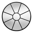 Wall Mirror - Round - Radial Sunburst - Black - Metal - 100cm x 100cm