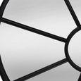 Wall Mirror - Round - Radial Sunburst - Black - Metal - 100cm x 100cm