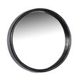 Brix Demy Wall Mirror - Round - Black - Mango Wood - 80cm x 80cm
