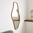 Brandsby Wall Mirror - Abstract - Natural - Pine Wood - 60cm x 120cm