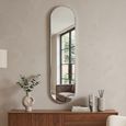 Hennetved Wall Mirror - Oval - Silver - Glass and Aluminium - 35cm x 170cm
