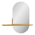 Barco Wall Mirror - with Shelf - Oval - Natural - Glass - 92cm x 94.5cm