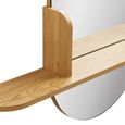 Barco Wall Mirror - with Shelf - Oval - Natural - Glass - 92cm x 94.5cm