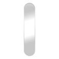 Hennetved Wall Mirror - Oval - Silver - Glass and Aluminium - 35cm x 170cm