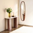 Luxon Wall Mirror - Oval - Walnut - 150cm x 40cm