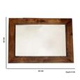 Dakota Wall Mirror - Dark Mango Wood - 90cm x 60cm