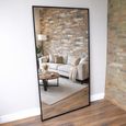 Black Metal Large Leaner Mirror - 100cm x 170cm thumbnail