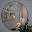 Bianca Brass Round Wall Mirror - 90cm x 90cm thumbnail 2