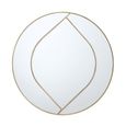 Bianca Brass Round Wall Mirror - 90cm x 90cm thumbnail 3