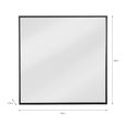 Avening Square Wall Mirror 90x90cm Black