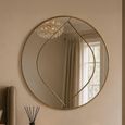Bianca Brass Round Wall Mirror - 90cm x 90cm thumbnail