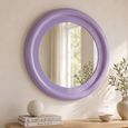 Blissey Wall Mirror - Round - Purple - Metal - 90cm x 4.5cm