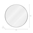 Cherington Round Wall Mirror 80cm Black