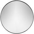 Clearance - Yard Thin Round Black Deep Edge Wall Mirror - FSS15982