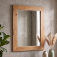Dakota Wall Mirror - Light Mango Wood - 90cm x 60cm