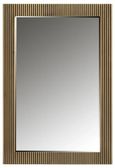 Ironville Brass Ribbed Rectangular Wall Mirror