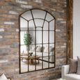 Window Mirror - Arch - Antique Bronze - Metal - 92cm x 132cm