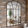 Window Mirror - Arch - Antique Bronze - Metal - 92cm x 132cm