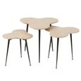 Bee White and Black Marble and Metal 3 Tier Nest of Tables thumbnail 2