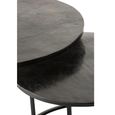 Oxidize Antique Black Metal 3 Tier Round Nest of Tables thumbnail 4