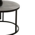 Oxidize Antique Black Metal 3 Tier Round Nest of Tables thumbnail 5
