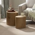 Toba Nest of 2 Tables - Oval - Light Oak