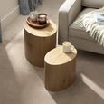 Toba Nest of 2 Tables - Oval - Light Oak