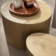 Toba Nest of 2 Tables - Oval - Light Oak