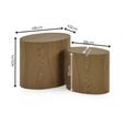 Toba Nest of 2 Tables - Oval - Light Oak