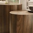 Toba Nest of 2 Tables - Oval - Walnut