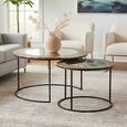 Akola Nest of 2 Tables - Round - Gold