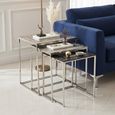 Akola Nest of 3 Tables - Square - Silver