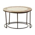Akola Nest of 2 Tables - Round - Gold