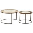 Akola Nest of 2 Tables - Round - Gold