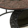 Akola Nest of 2 Tables - Round - Gold and Black