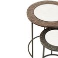 Akola Nest of 2 Tables - Round - Gold and Black