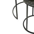 Akola Nest of 2 Tables - Round - Gold and Black