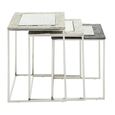 Akola Nest of 3 Tables - Square - Silver
