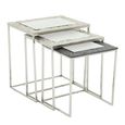 Akola Nest of 3 Tables - Square - Silver