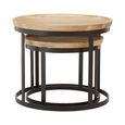 Boho Nest of 2 Tables - Round - Natural Mango Wood