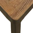 Elmo Nest of 3 Tables - Triangular - Elm Wood and Metal