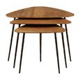 Elmo Nest of 3 Tables - Triangular - Large - Elm Wood and Metal