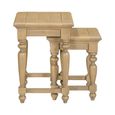 Chateau Nest of 2 Tables - Natural - Rustic Pine