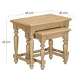 Chateau Nest of 2 Tables - Natural - Rustic Pine